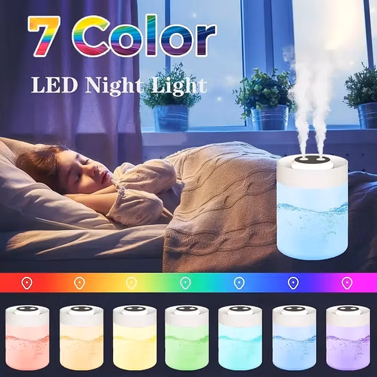 4л большой емкости бытовой бесшумный кондиционер для спальни, офиса, комнаты, двойной распылитель, увлажнитель для ароматерапии